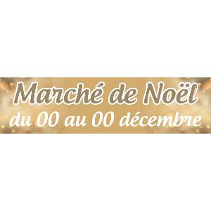 Banderole publicitaire MARCHE DE NOEL DORE