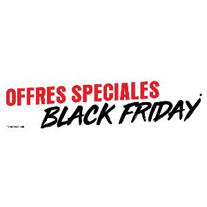 Banderole publicitaire BLACK FRIDAY BLANC