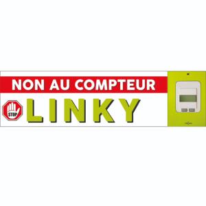 Banderole publicitaire NON AU COMPTEUR LINKY