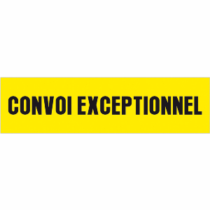 Banderole publicitaire CONVOI EXCEPTIONNEL