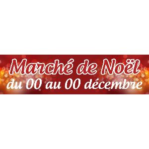 Banderole publicitaire MARCHE DE NOEL ROUGE