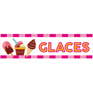 Banderole publicitaire GLACES