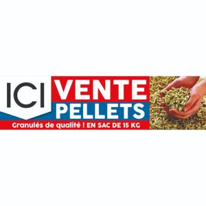 Banderole publicitaire ICI VENTE DE PELETS