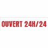 Banderole publicitaire OUVERT 24H/24