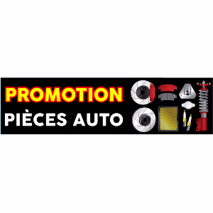 Banderole publicitaire PROMOTION PIÈCES AUTO