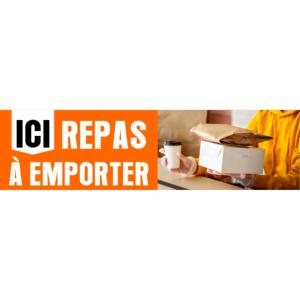 Banderole publicitaire ICI REPAS A EMPORTER