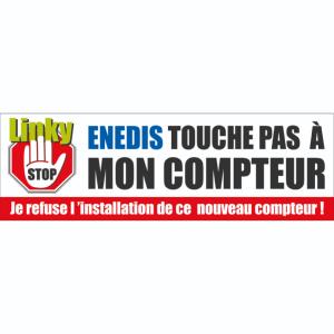 Banderole publicitaire NON AU COMPTEUR LINKY