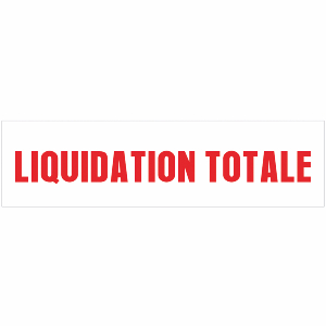 Banderole publicitaire LIQUIDATION TOTALE