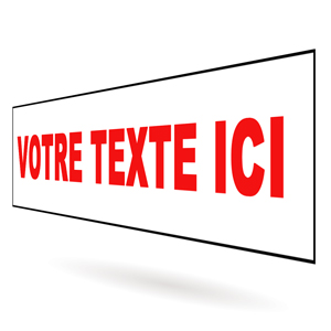 Banderole AVEC VOTRE TEXTE + impression couleur + oeillets ts les 50 cm